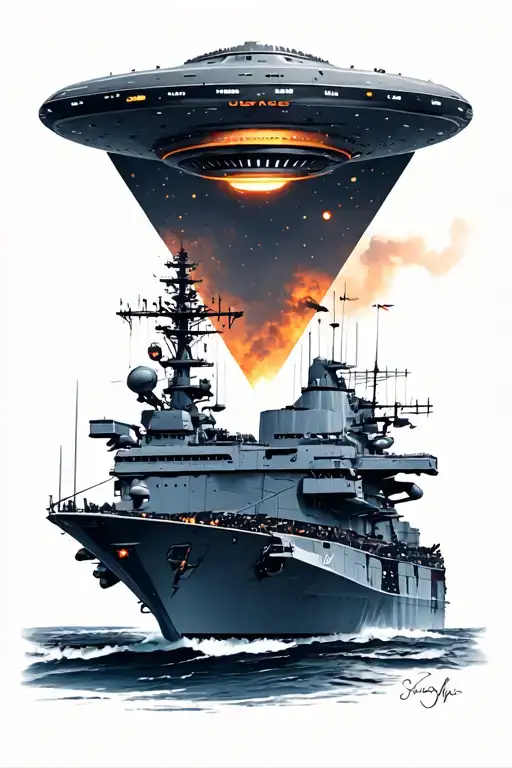 Triangle Ufo Hovering Over The Uss Theodore Roosevelt
