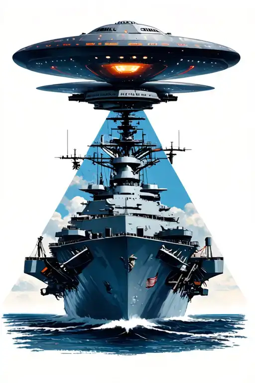 Triangle Ufo Hovering Over The Uss Theodore Roosevelt