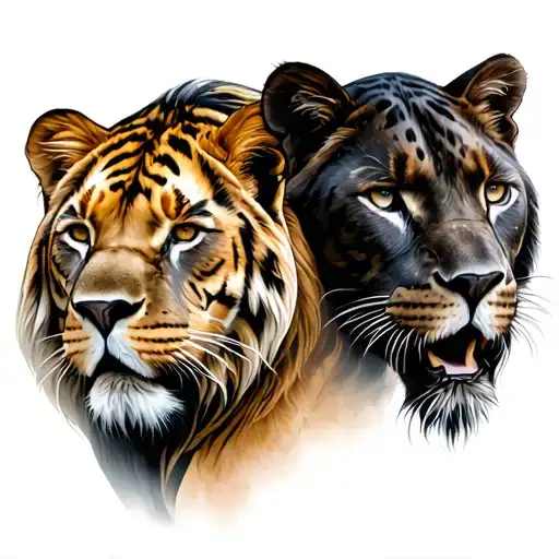 Lion Tiger And Panther