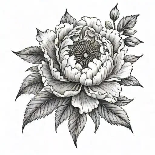 Peony And Hawthorn Flower