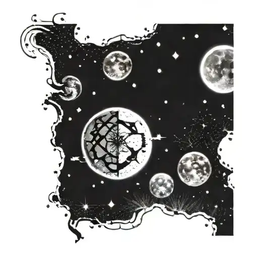 Night Sky Filled With Constellations