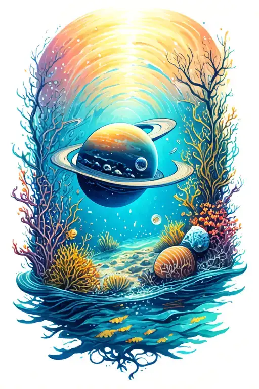 Space And Underwater Scene
