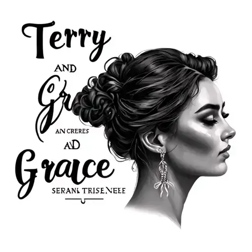 The Names Terry And Grace Written Vertically