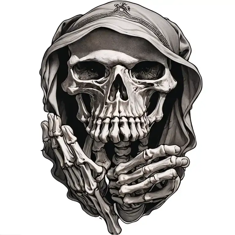Skeleton Hands Praying Hands