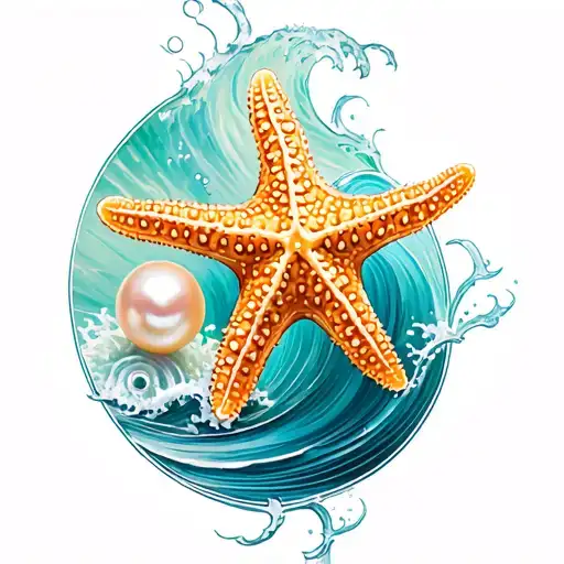 Starfish Wave And Pearl