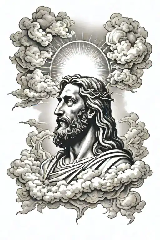 Jesus Clouds Olympus Sun