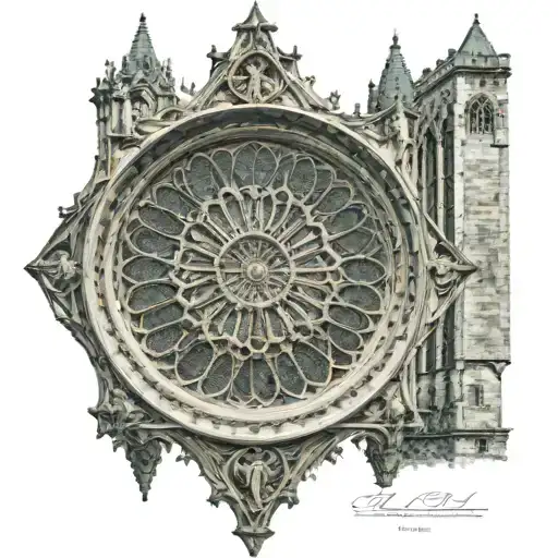 Rose Window At Notre Dame Cathedral