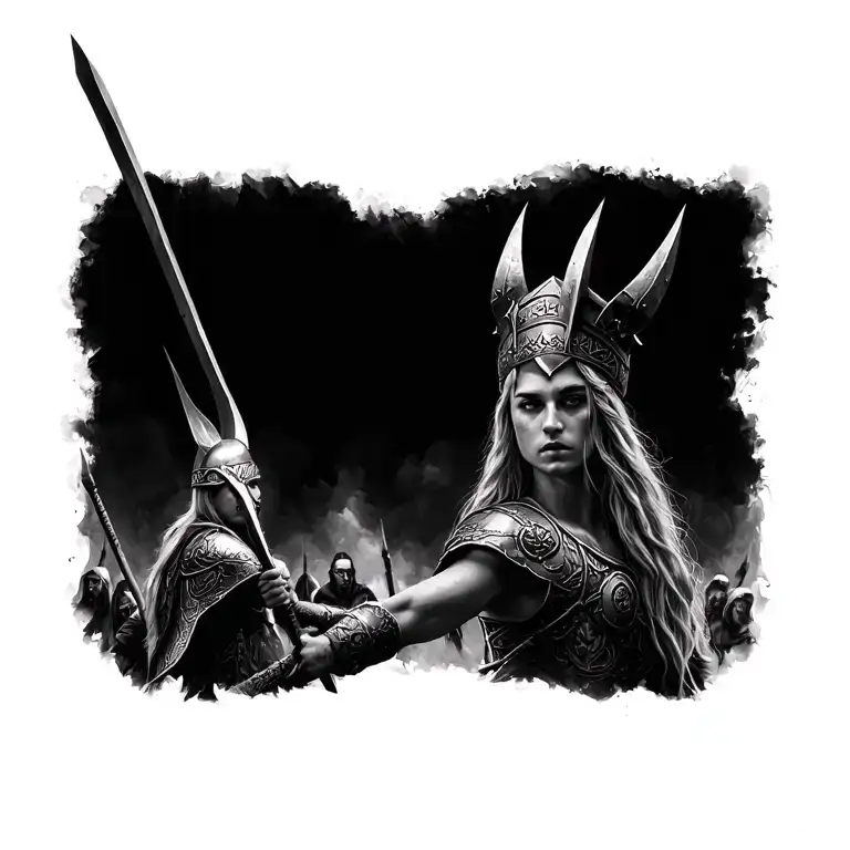 Vikings Valkyrie And Battles