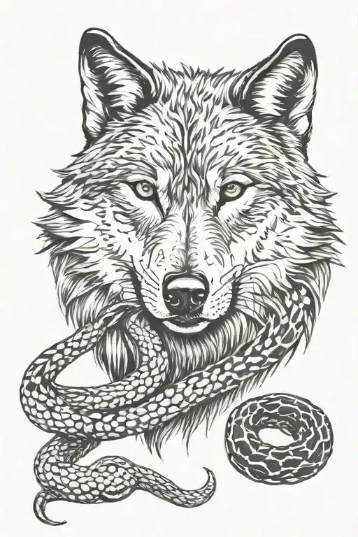Wolf And Snake