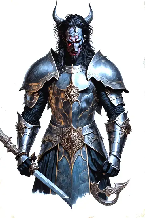 Hades In Armor With A Bident