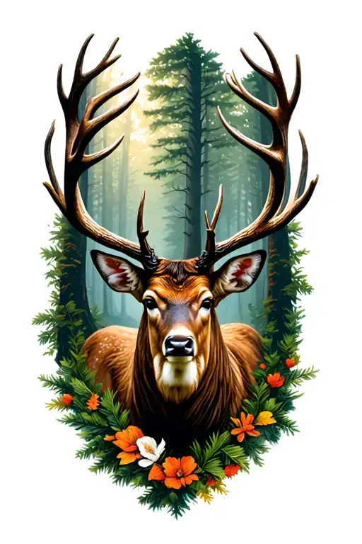 Stag In The Forest Underarm