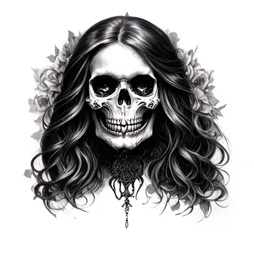Gothic Female Skull