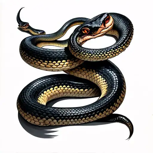 Dark Black Snake That Covers Entire Forearm