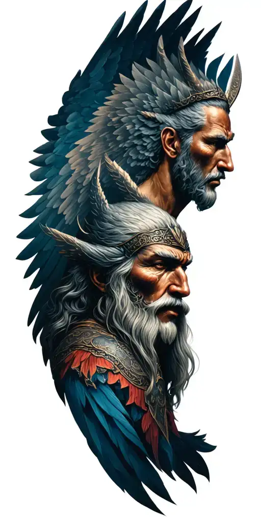 Odin And Valkyries Sending People To Valhalla