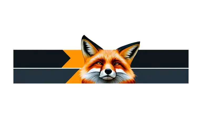 Fox Head On Centre And Geometric Band