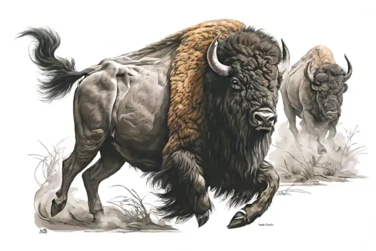 Bison Running
