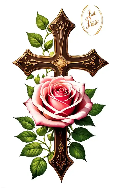 Cross And Rose