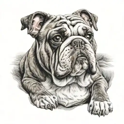 Brindle English Bulldog