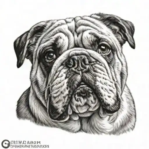English Bulldog Head
