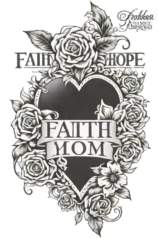 Faith Hope Love Mom Name