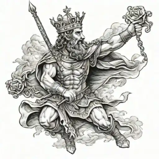King David In Battle