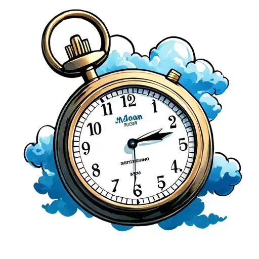 Stopwatch With Clouds And Sunshine