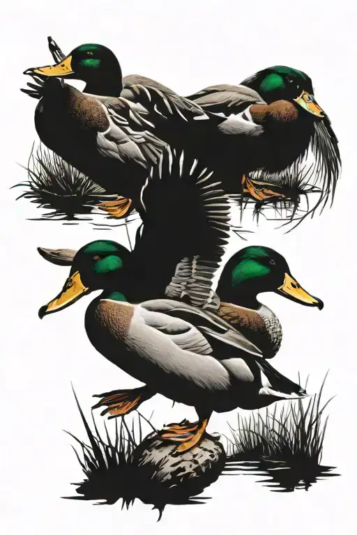 Multiple Ducks Hunting Gear Integrated