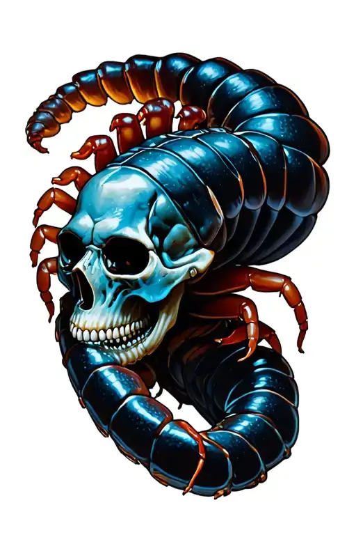 Centipede With Skull