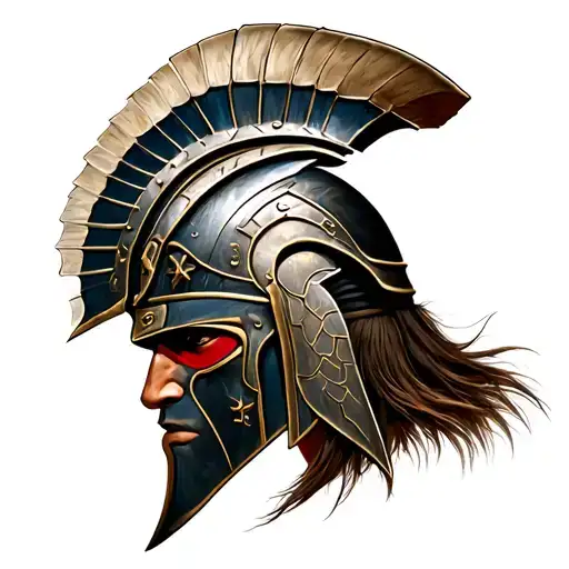 Realistic Spartan Warrior Facing