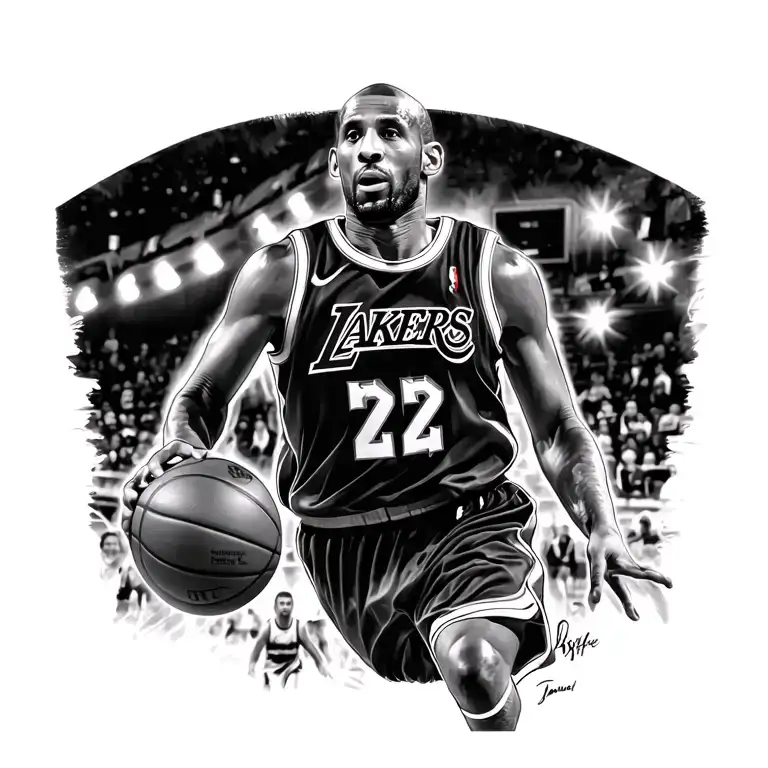 Kobe Bryant Driving To The Basket