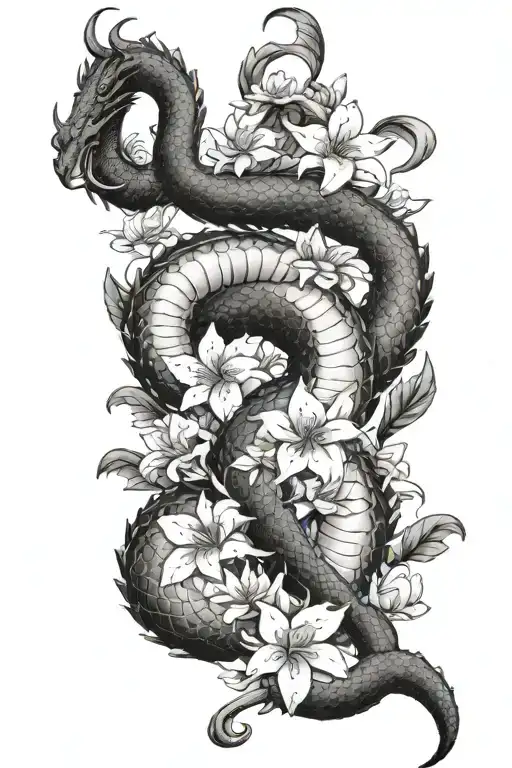 Naga With Flowers Blooming
