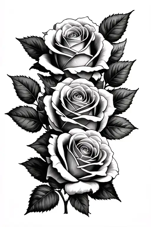 3 Roses Intertwined