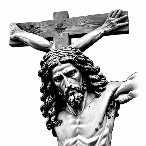 Black Jesus Christ Crucified And Heads