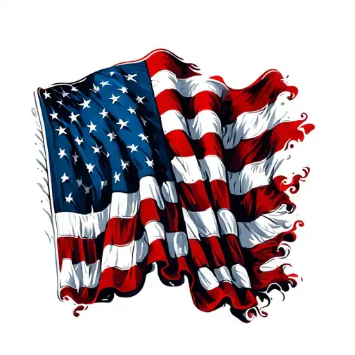 American Flag With We The People