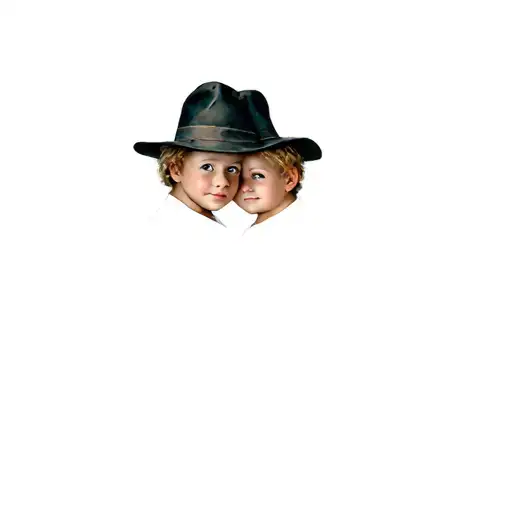 Two Children In A Hat