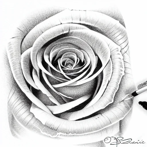 Black Rose Being Painted