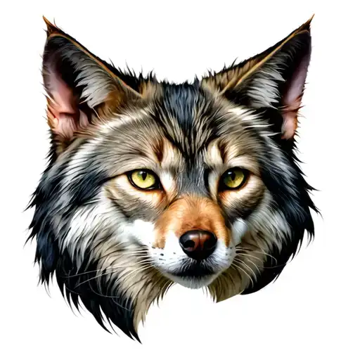 Wolf Head Cat Pierced