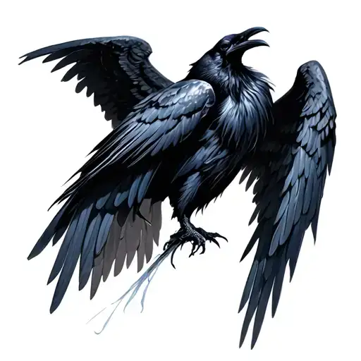 Unique Evil Raven Wings Extended