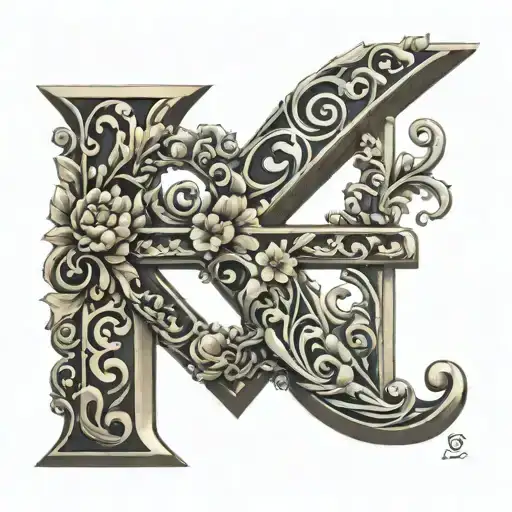 C And N Letter Together