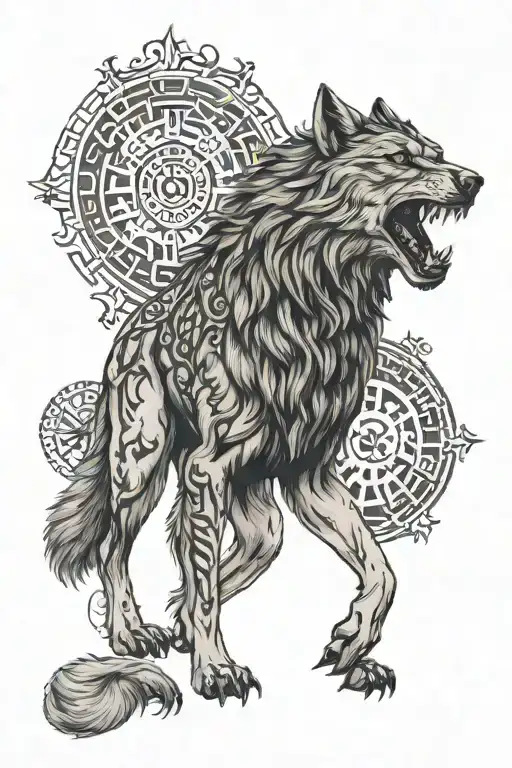 A Fenrir With Vegvisir