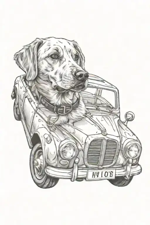 A Dog In A Car