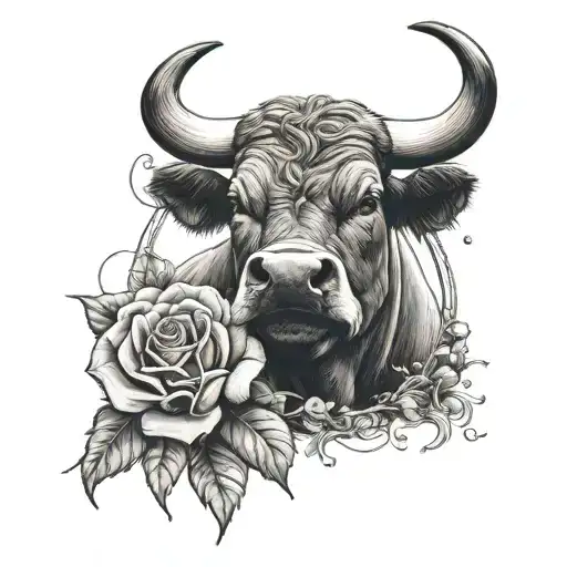 Bull And Rose