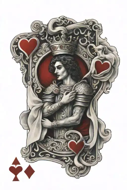 Jack Of Hearts Card But The Person Is An Angel