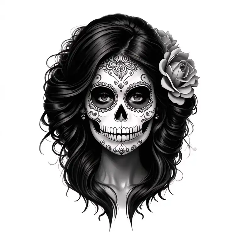 Sugar Skull Woman Face