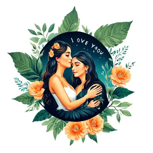 I Love You Mom And Nature Scene