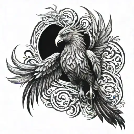 Phoenix With Flaming Plumage