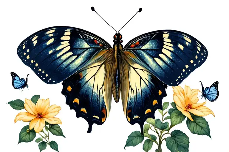 Butterfly Going Through Life Intertwined