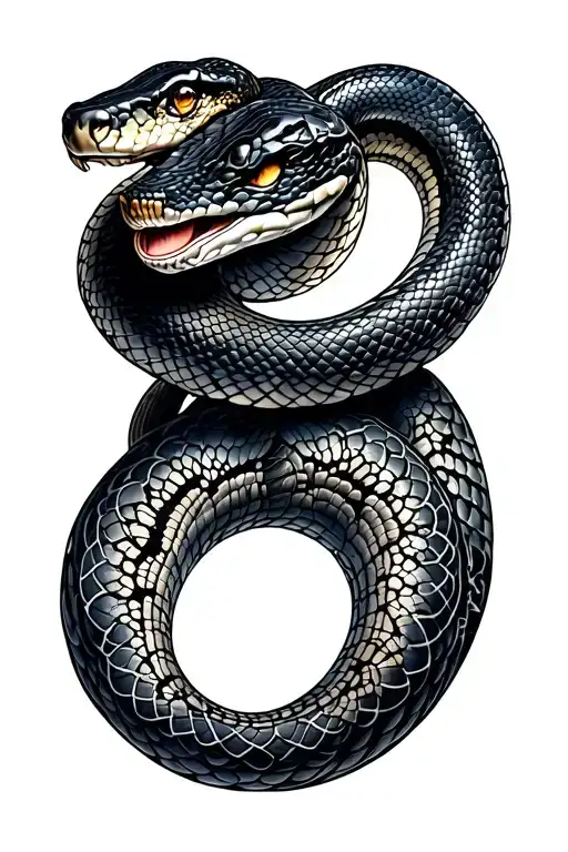 Snake With Lace Patterns