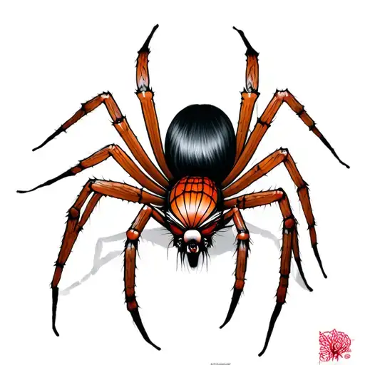 Japanese Woman Spider Portrait