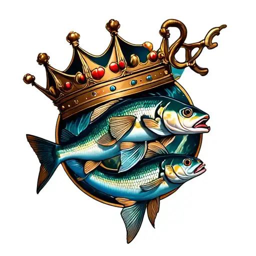 River Anchor 3 Fish And A Crown